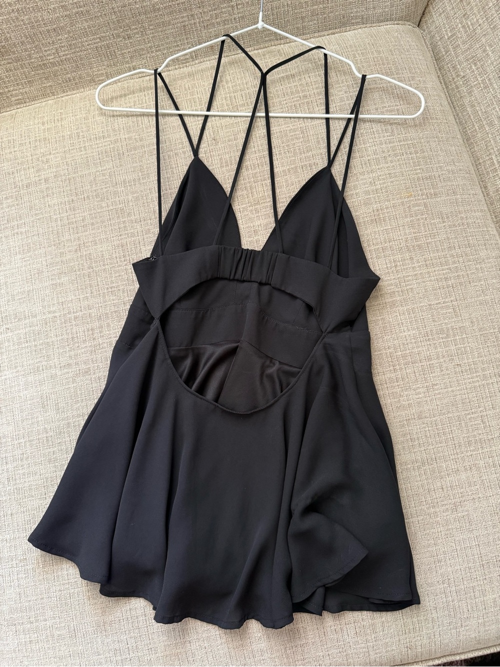 Express Black Double-Strap Blouse - Picture 2 of 3